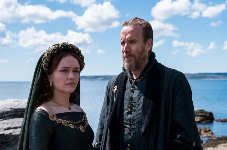 Olivia Cooke and Rhys Ifans as Alicent and Otto Hightower, respectively.