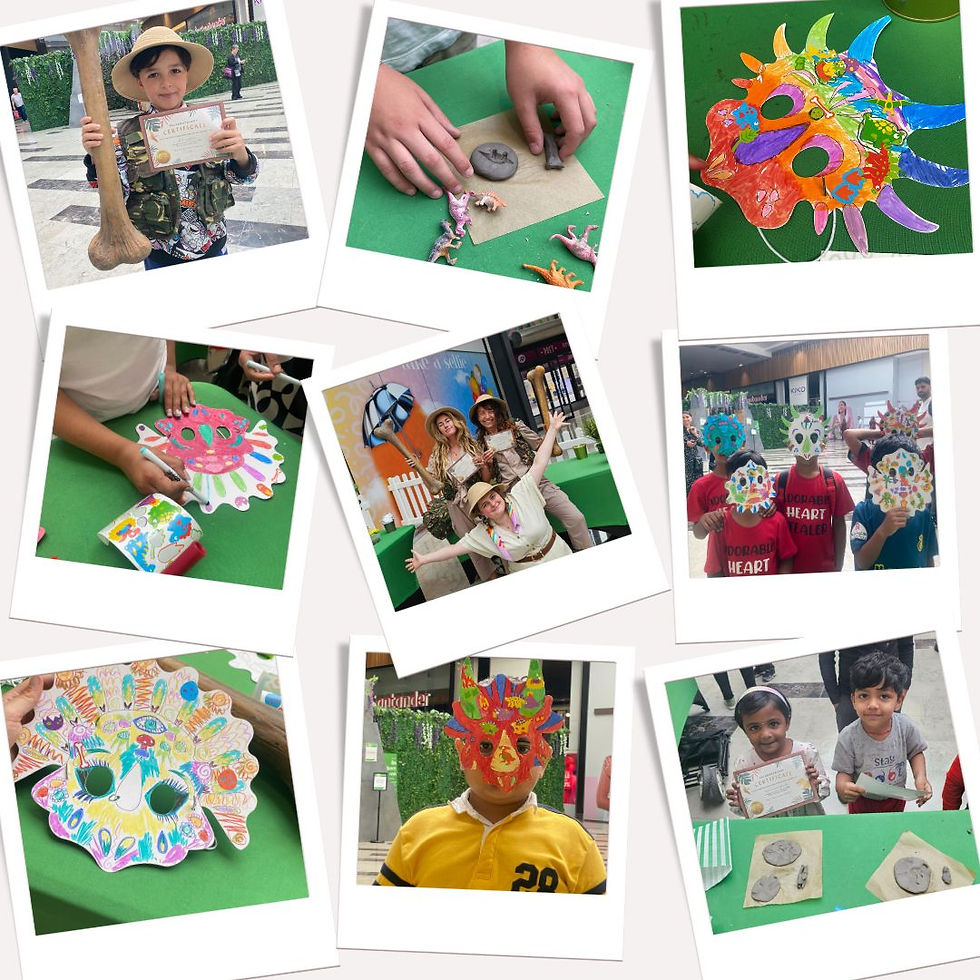 some summer snapshots of some of the dino crafts hosted in community shopping centres
