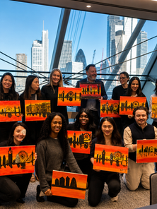 All paint no sip: Staff wellness day - London skyline