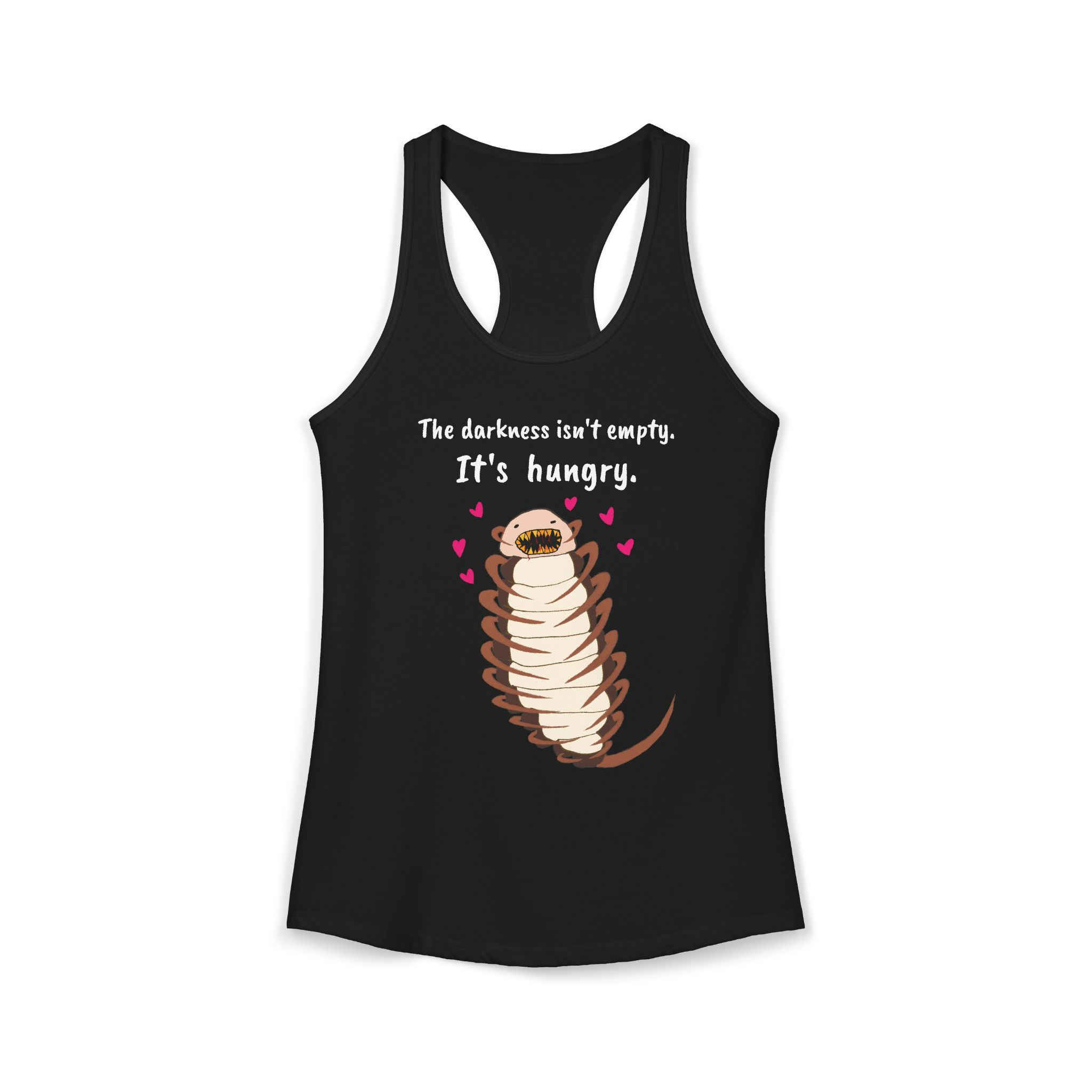 The Darkness Isn't Empty... Skinleech with Hearts Racerback Tank