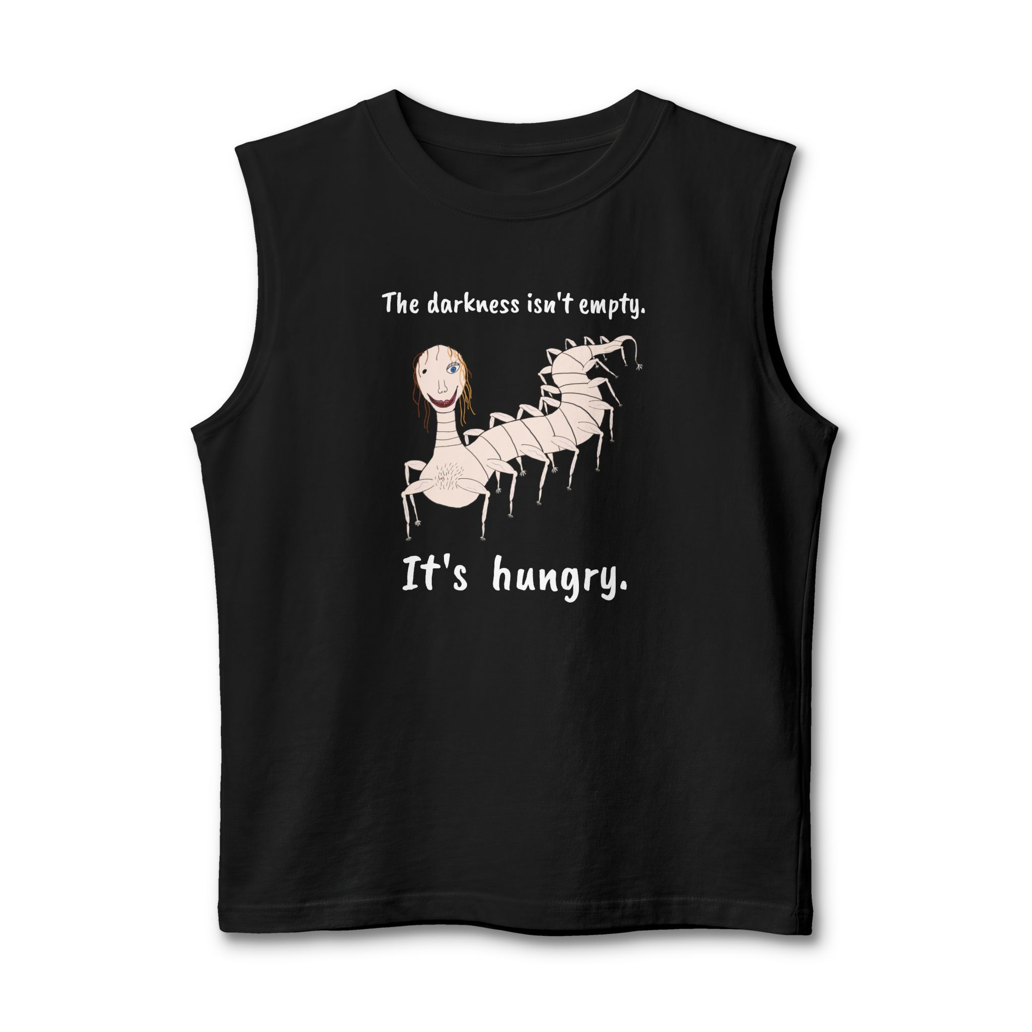 The Darkness Isn't Hungry (Cave Angler) Jersey Muscle Tank
