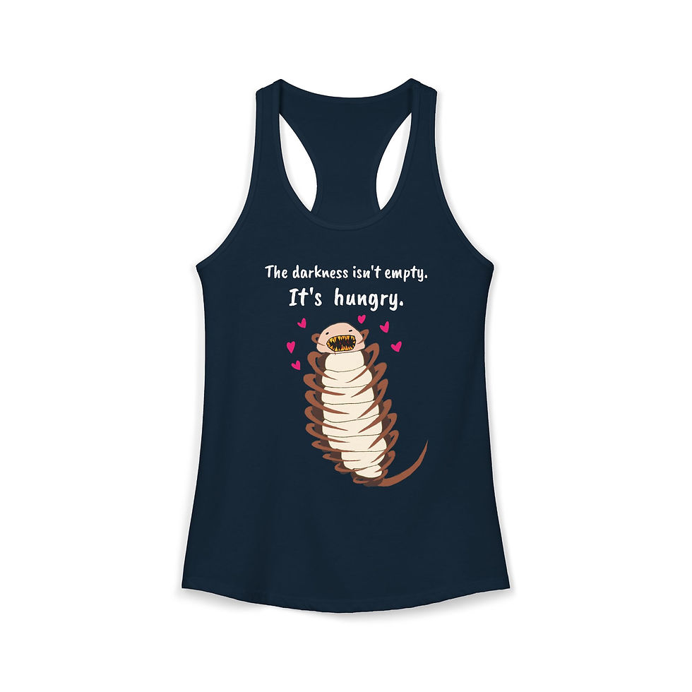 Thumbnail: The Darkness Isn't Empty... Skinleech with Hearts Racerback Tank