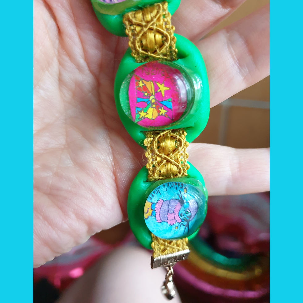 Miniature : Bracelet dessins sous verre