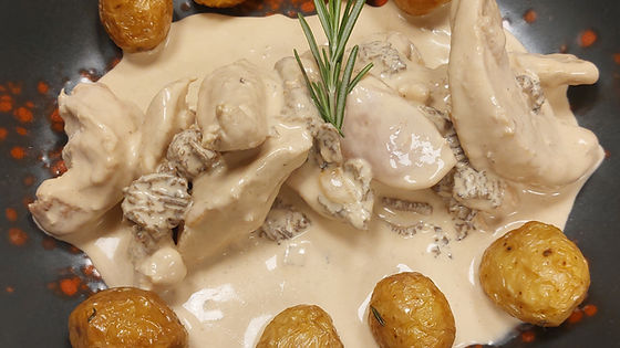 Délice de poulet sauce morilles