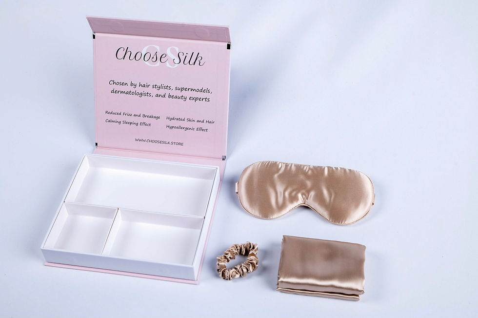 Thumbnail: The Ultimate Silk Sleeping Set - Champagne