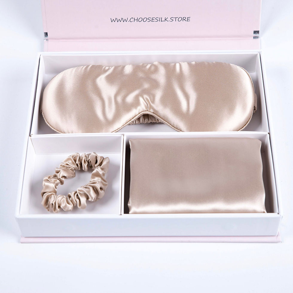 Thumbnail: The Ultimate Silk Sleeping Set - Champagne