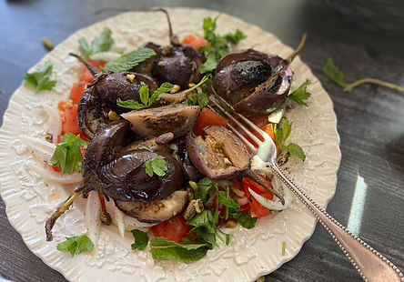 Turkish inspired sumac eggplant salad