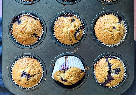 Blueberry almond muffins