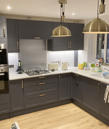 New modern kitchen fitting and plumbing