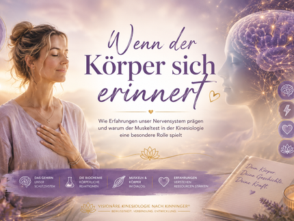 Titelbild zum Blog „Wenn der Körper sich erinnert“ – Illustration von Gehirn, Nervensystem und Körpergedächtnis als Symbol für Stress, Erfahrungen und die Visionäre Kinesiologie nach Kinninger®.