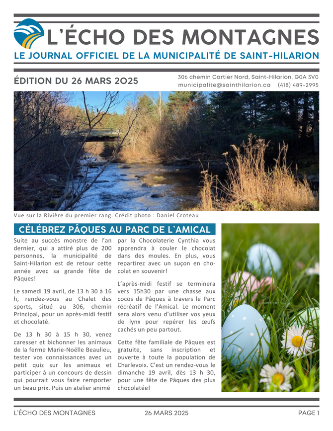 Journal municipal - 26 mars 2025