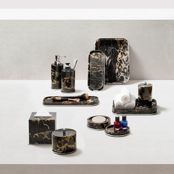 GioBagnara black bathroom set from their Positano Collection
