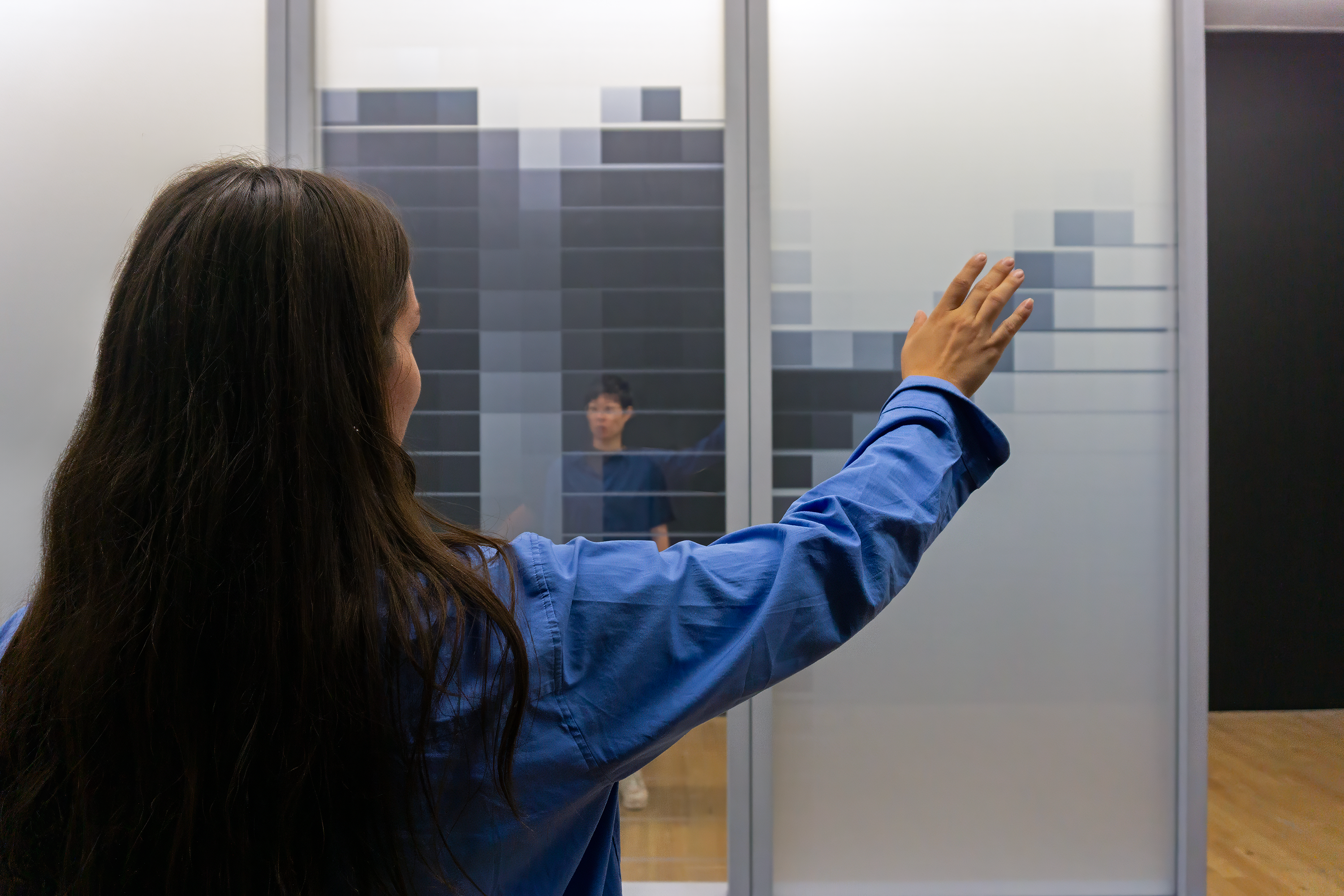 GlassArray transparency display installation, New York 2024