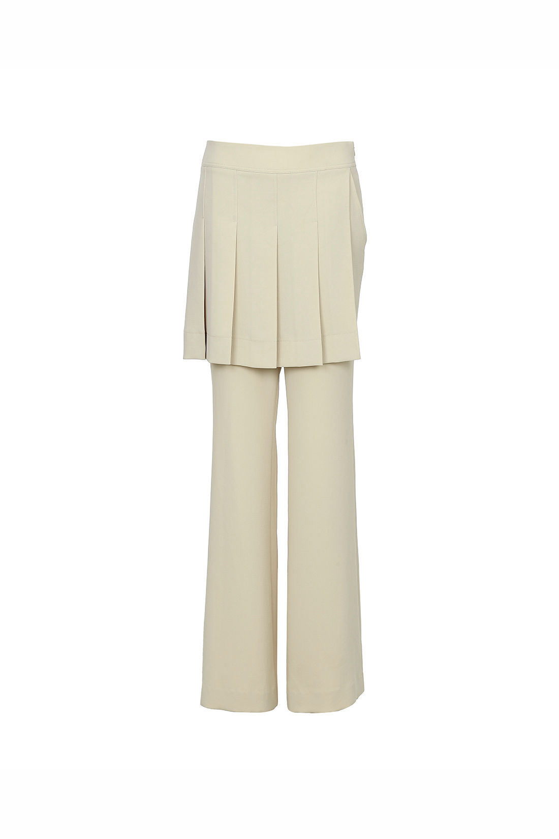 Pleated Layered Skirt Pants