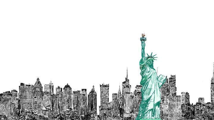 'Lady Liberty and her city'