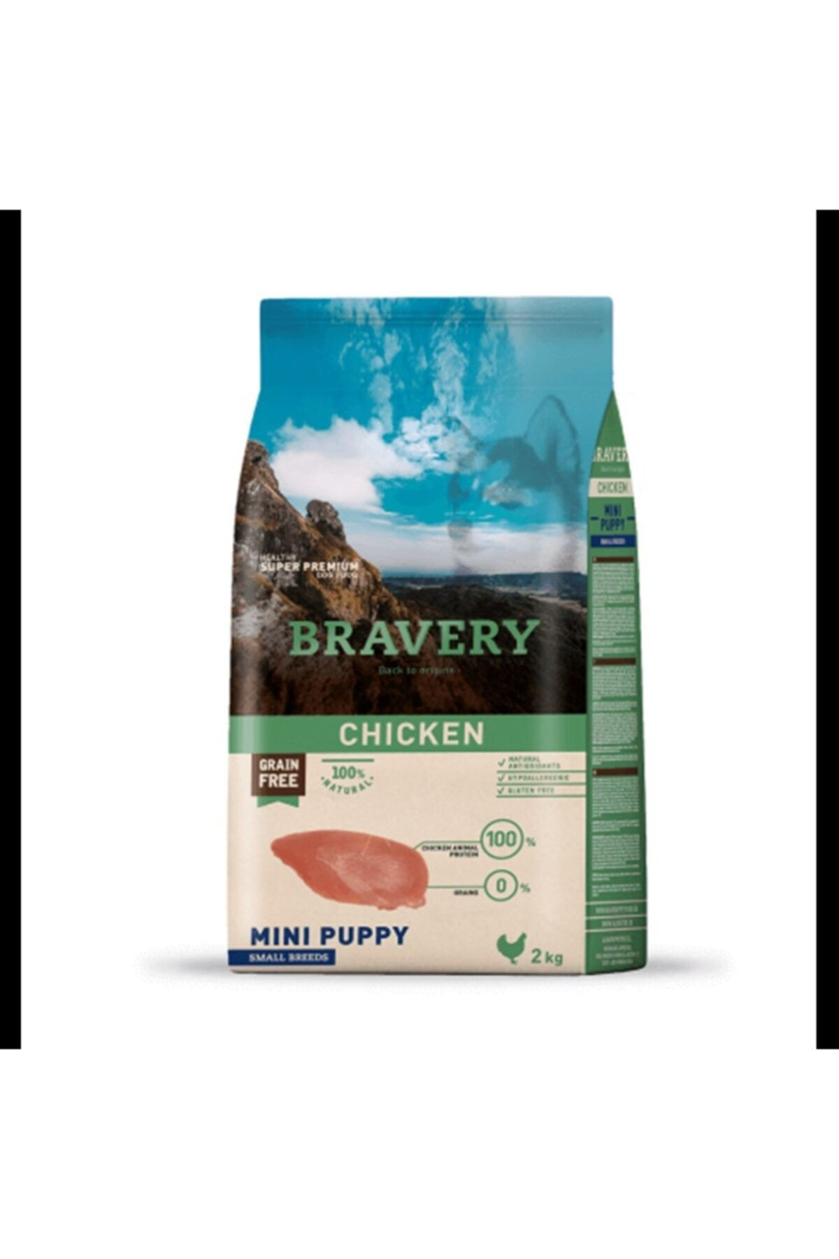 Bravery Tavuklu Küçük Irk Tahılsız Yavru Köpek Maması 2 Kg