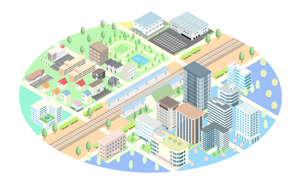 街並みの俯瞰図