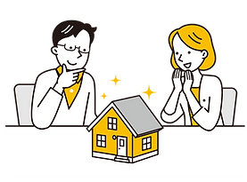 屋根の工事を検討する夫婦