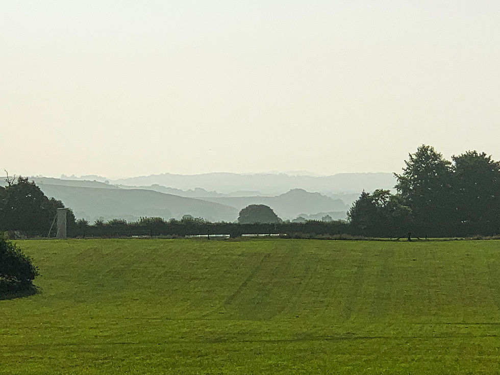 The smokey grey distant view and the cricket ground
