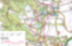 Route of planned walk courtesy of OS maps