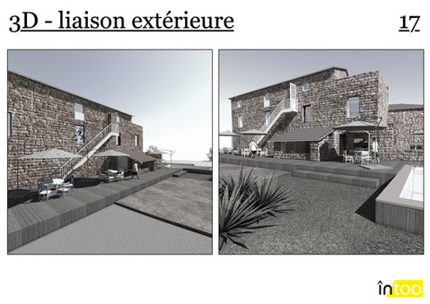 terrasse en bois massif maison airbnb