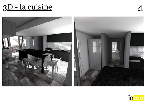 cuisine ouverte 2 avec ilôt central