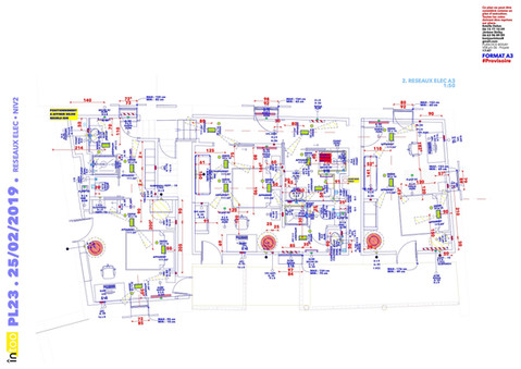 plan de réseaux electriques etage