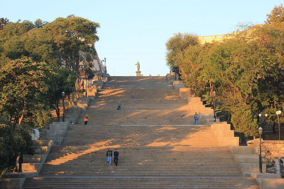 Potemkin ladders in pretty Odessa, Ukraine