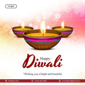 Free Diwali social media post for instagram | Diwali social media post ideas | Diwali post design | Free Diwali Social Media Templates