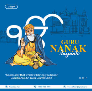 Guru Nanak Jayanti 2025 Free CDR File | Download Creative Poster Design for Social Media | Celebrate Guru Nanak Jayanti with a beautiful CorelDRAW poster design. Download