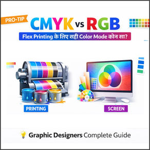 Flex Printing Color Guide – CMYK vs RGB (Graphic Designers के लिए Complete Tutorial)