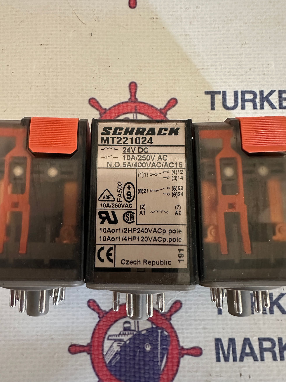 Küçük resim: MT221024 Schrack Components Relay 2 Pole 24Vdc 10amp