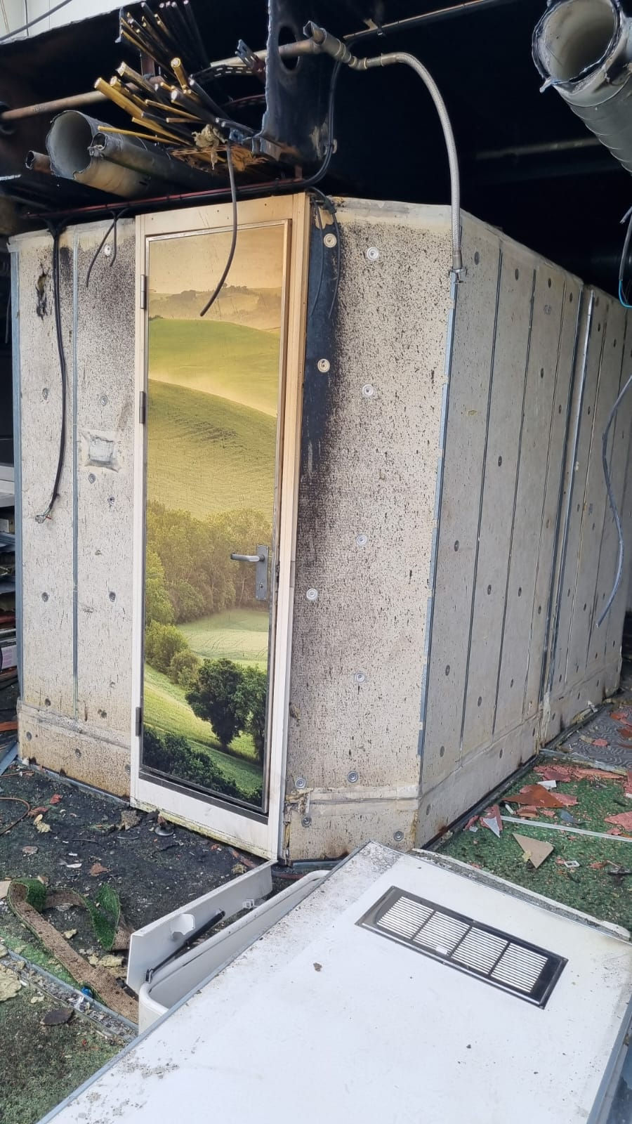 Thumbnail: Prefabricated Shower Wc Fittings Cabin With Evac Sanitary System Toilet