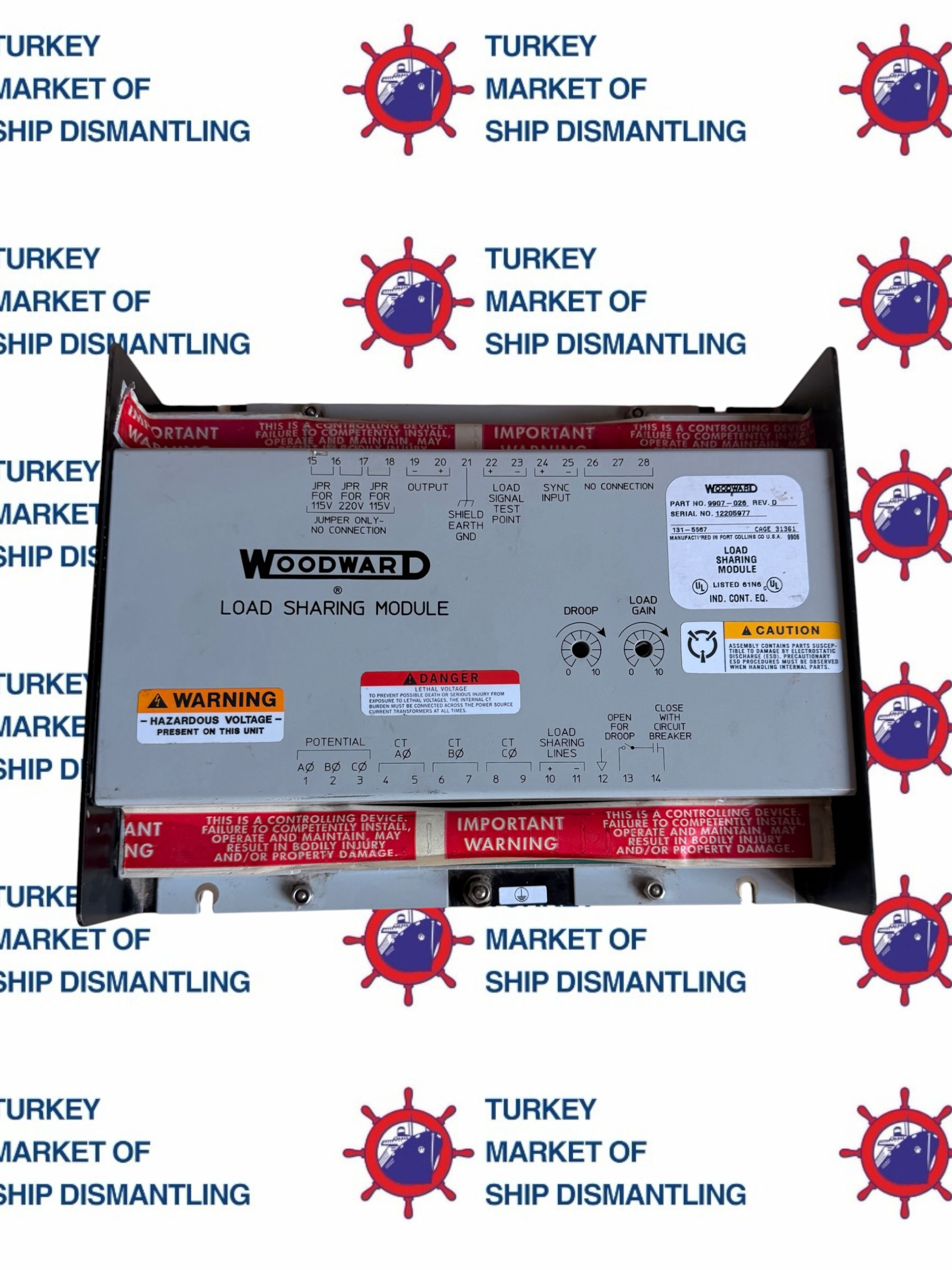 WOODWARD ELECTRONIC LOAD SHARING MODULE 9907-026 REV. D