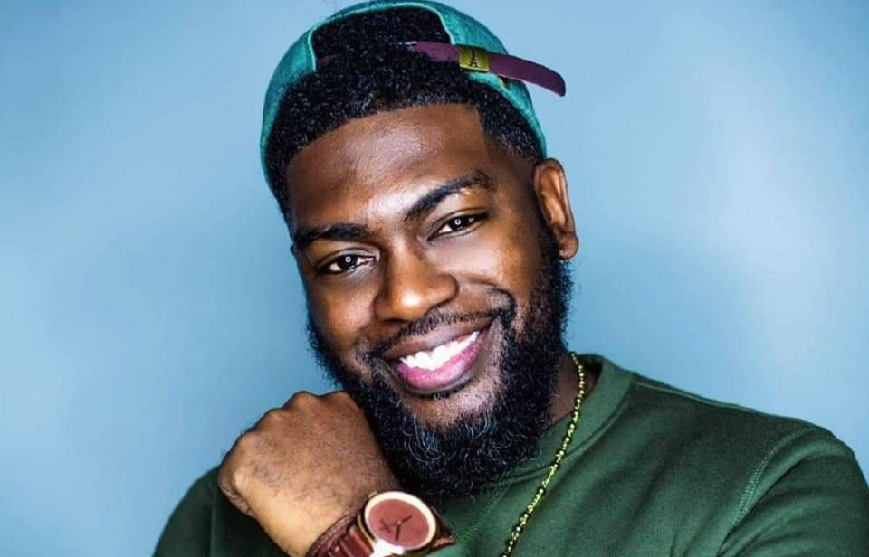Close-up view of barber tools arranged neatly on a wooden counter