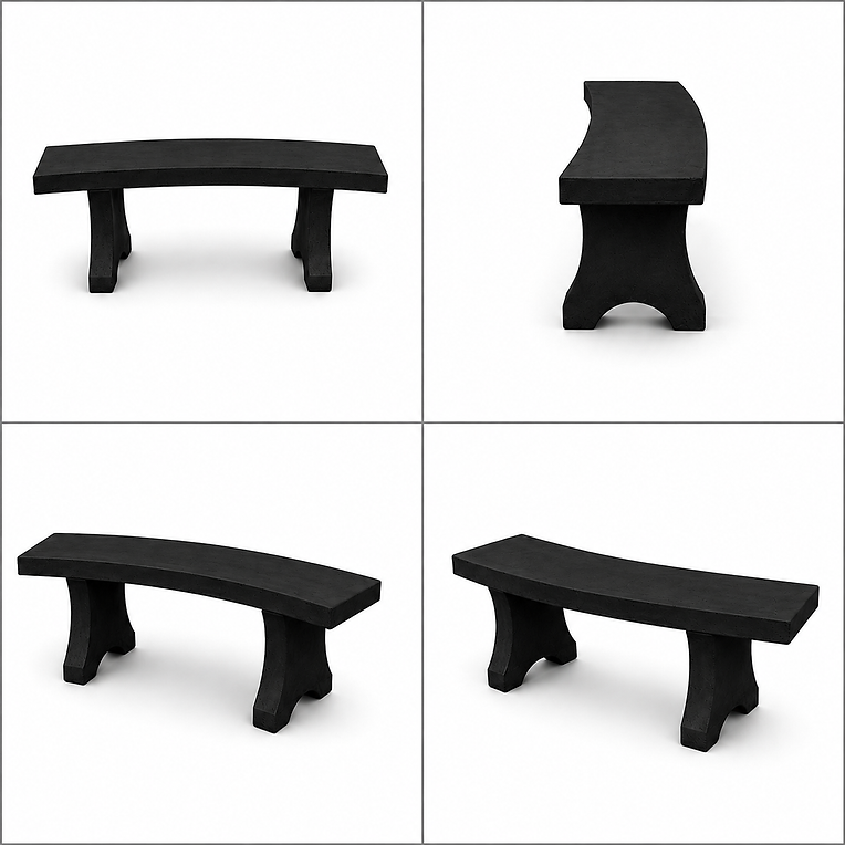 Miniatura: Banco simple curvo