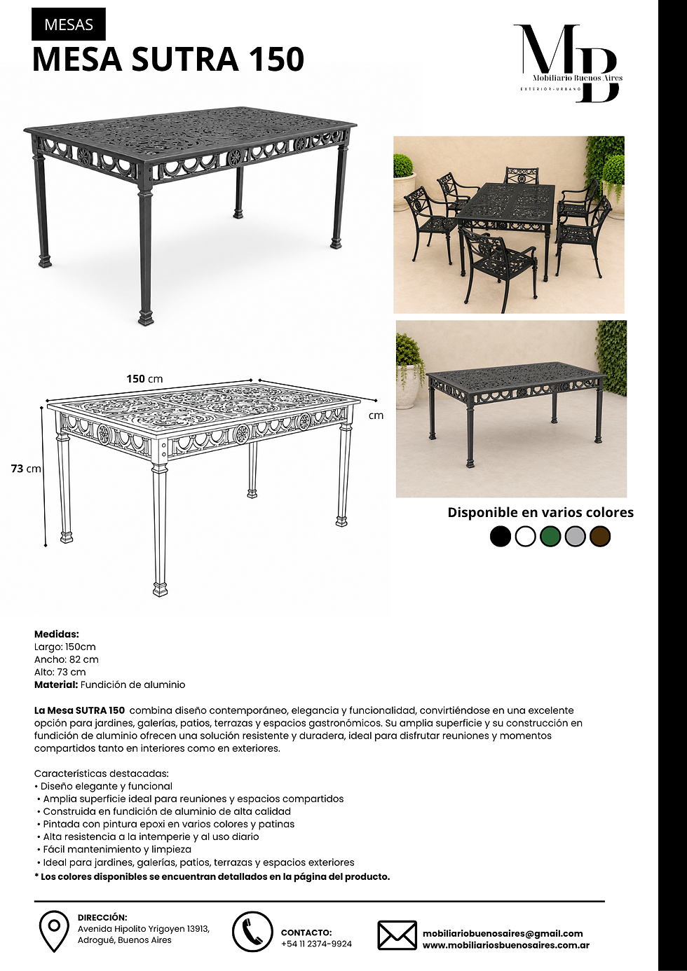 Miniatura: Mesa Sutra de 150cm