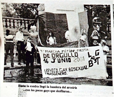 1ra Marcha.Mitin.Fiesta de Orgullo Lgbt. Aguascalientes. 16-06-2001.Desviadxs.