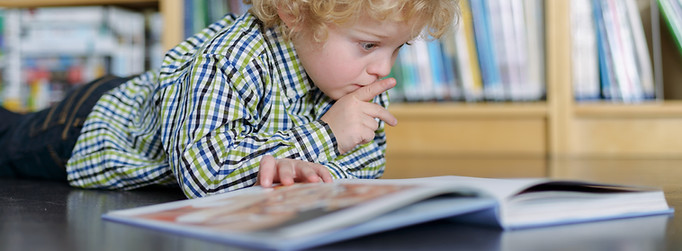 Blonde Boy Reading
