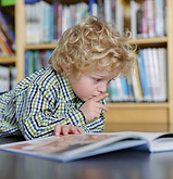 Blonde Boy Reading