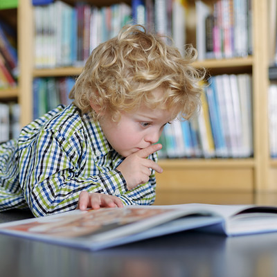 Blonde Boy Reading