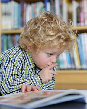 Blonde Boy Reading