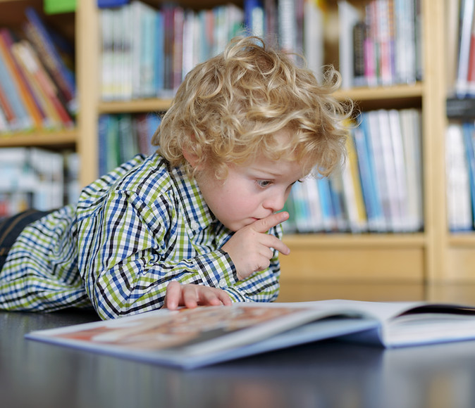 Blonde Boy Reading