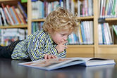 Blonde Boy Reading