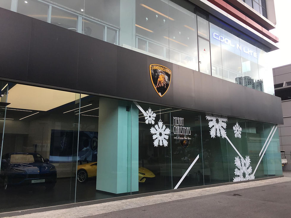 Lamborghini Showroom Festive Décor