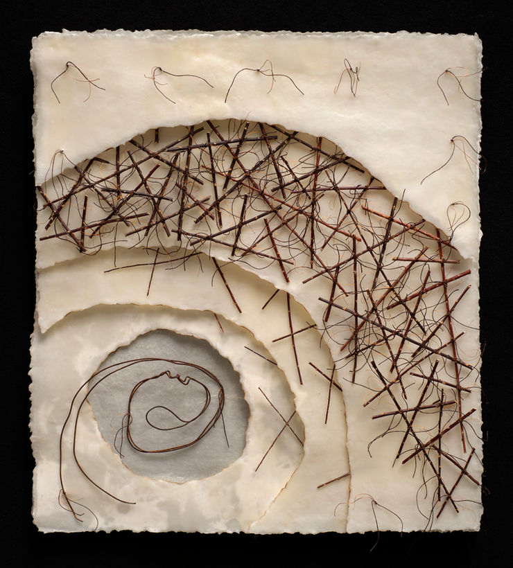 Minimalist textured abstract canvas painting