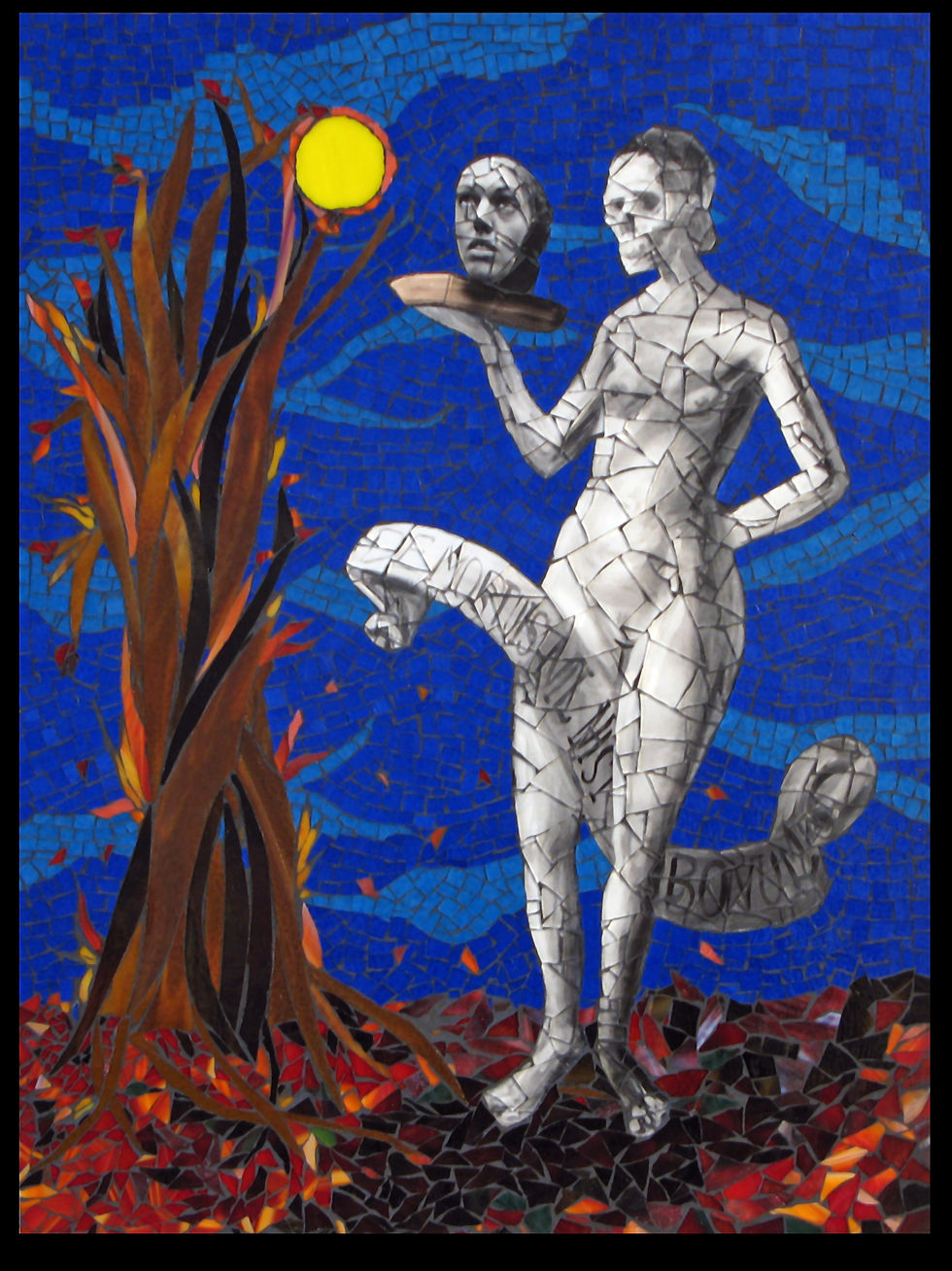 Sacrificial Woman 30 x 24"Mixed Media by Nina Glaser