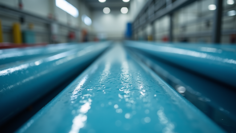 Close-up view of membrane filtration system in industrial wastewater treatment