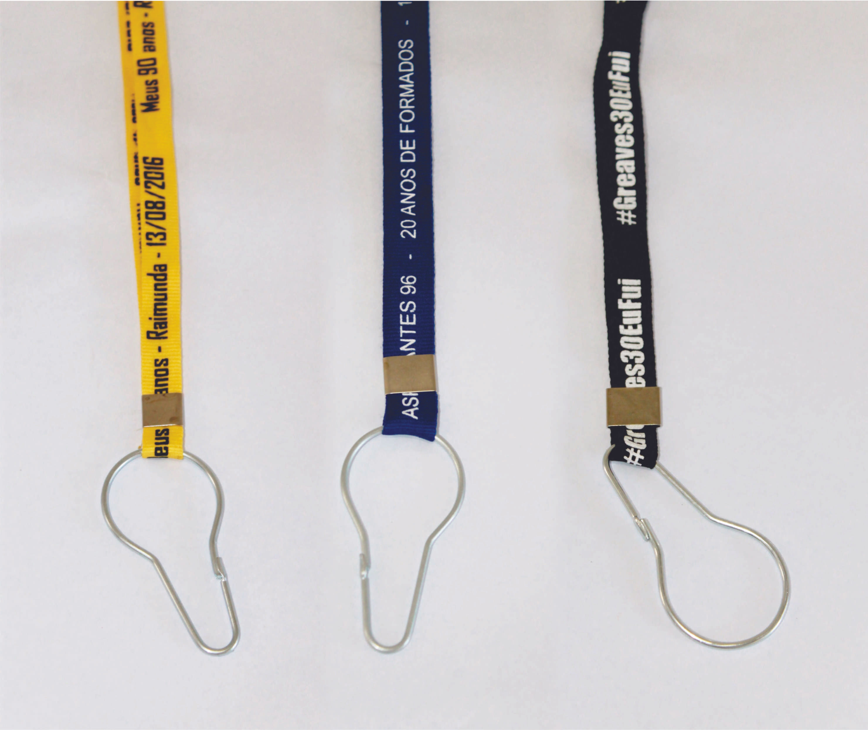 Cordão / Tirante pra Caneca PERSONALIZADO SILK 12mm | Gancho Pera | 100 unidades