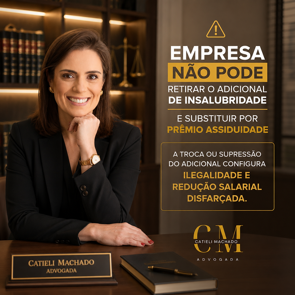 Empresa pode retirar o adicional de insalubridade e substituir por prêmio de assiduidade?